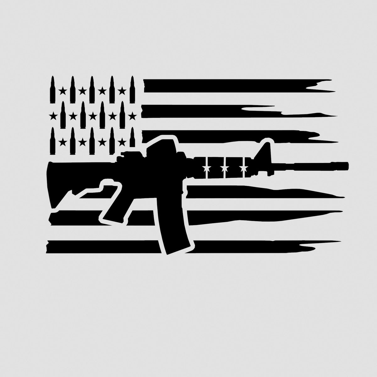 Rifle Flag Cookie Cutter | Stamp | Stencil #1 Boys/ Army / Outdoorsman Cookie Cutter Lady 2 Inch Small Cupcake Stencil Only No
