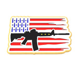 Rifle Flag Cookie Cutter | Stamp | Stencil #1 Boys/ Army / Outdoorsman Cookie Cutter Lady 