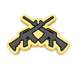 Rifles Double Cookie Cutter | Stamp | Stencil #1