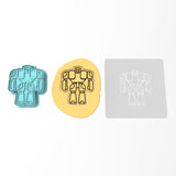 Robot Warrior Cookie Cutter | Stamp | Stencil #2