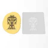 Robot Warrior Cookie Cutter | Stamp | Stencil #3