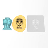 Robot Warrior Cookie Cutter | Stamp | Stencil #3