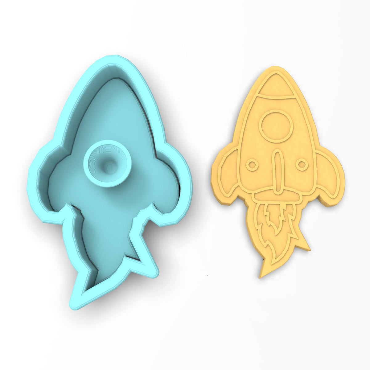 Rocketship Cookie Cutter | Stamp | Stencil #1