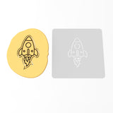 Rocketship Cookie Cutter | Stamp | Stencil #1