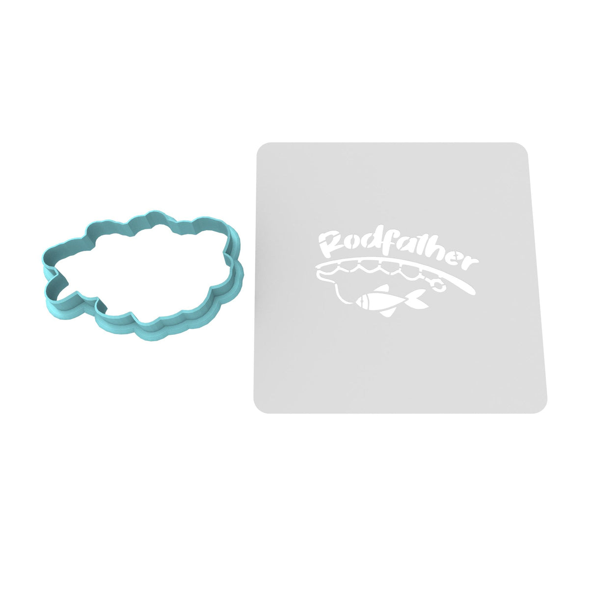 Rodfather Cookie Cutter | Stamp | Stencil #1 Boys/ Army / Outdoorsman Cookie Cutter Lady 2 Inch Small Cupcake Cutter Only Yes