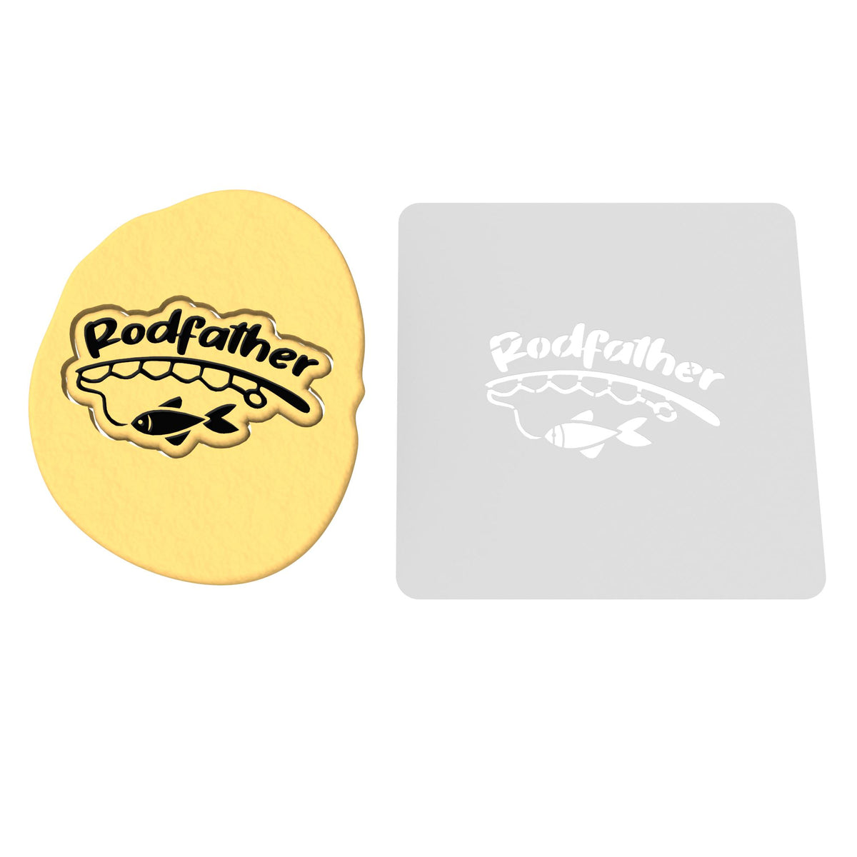 Rodfather Cookie Cutter | Stamp | Stencil #1 Boys/ Army / Outdoorsman Cookie Cutter Lady 2 Inch Small Cupcake Stamp Only Yes