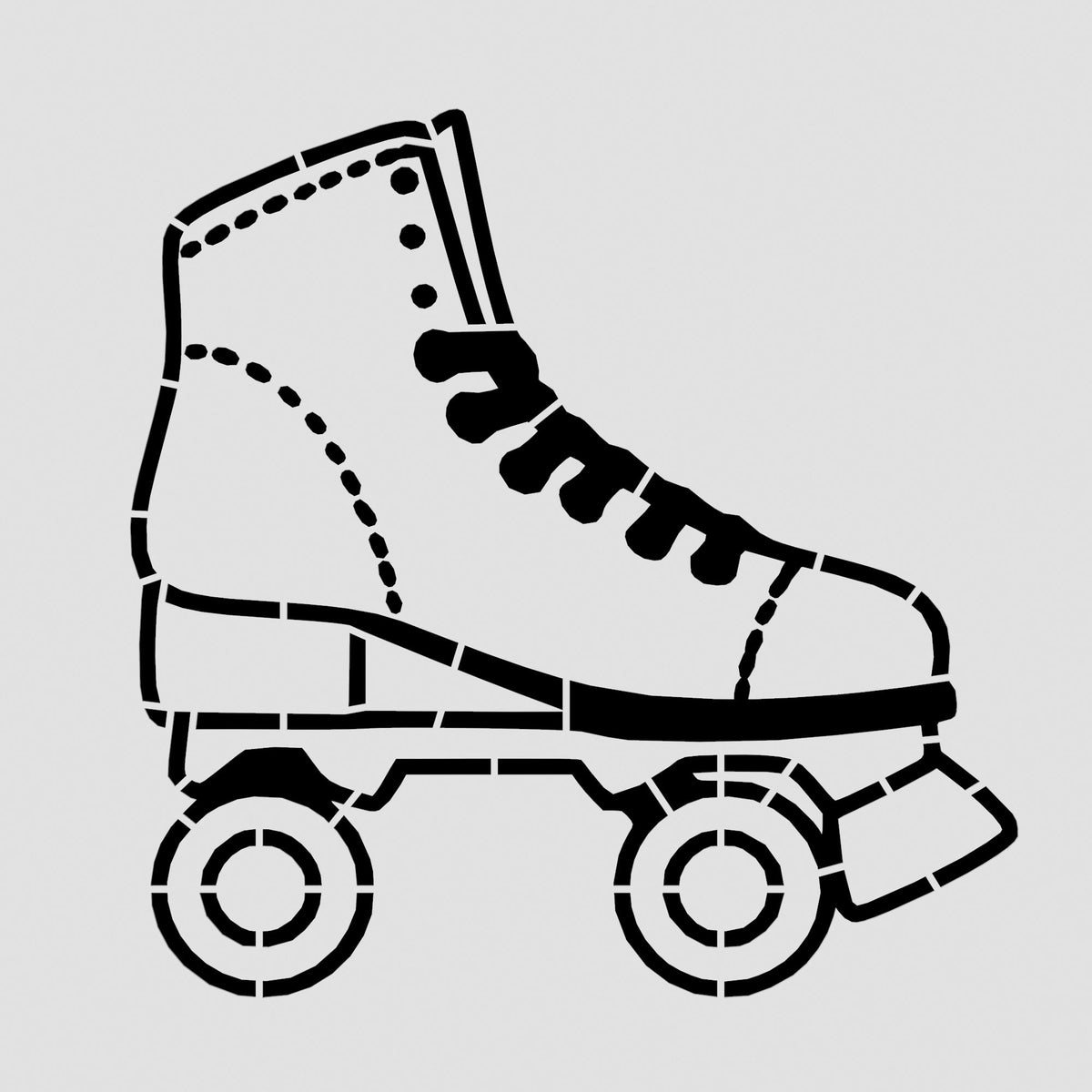 Rollerskate Cookie Cutter | Stamp | Stencil #1