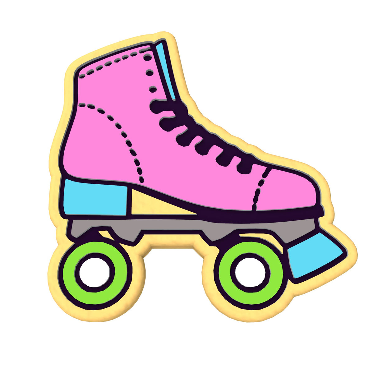 Rollerskate Cookie Cutter | Stamp | Stencil #1