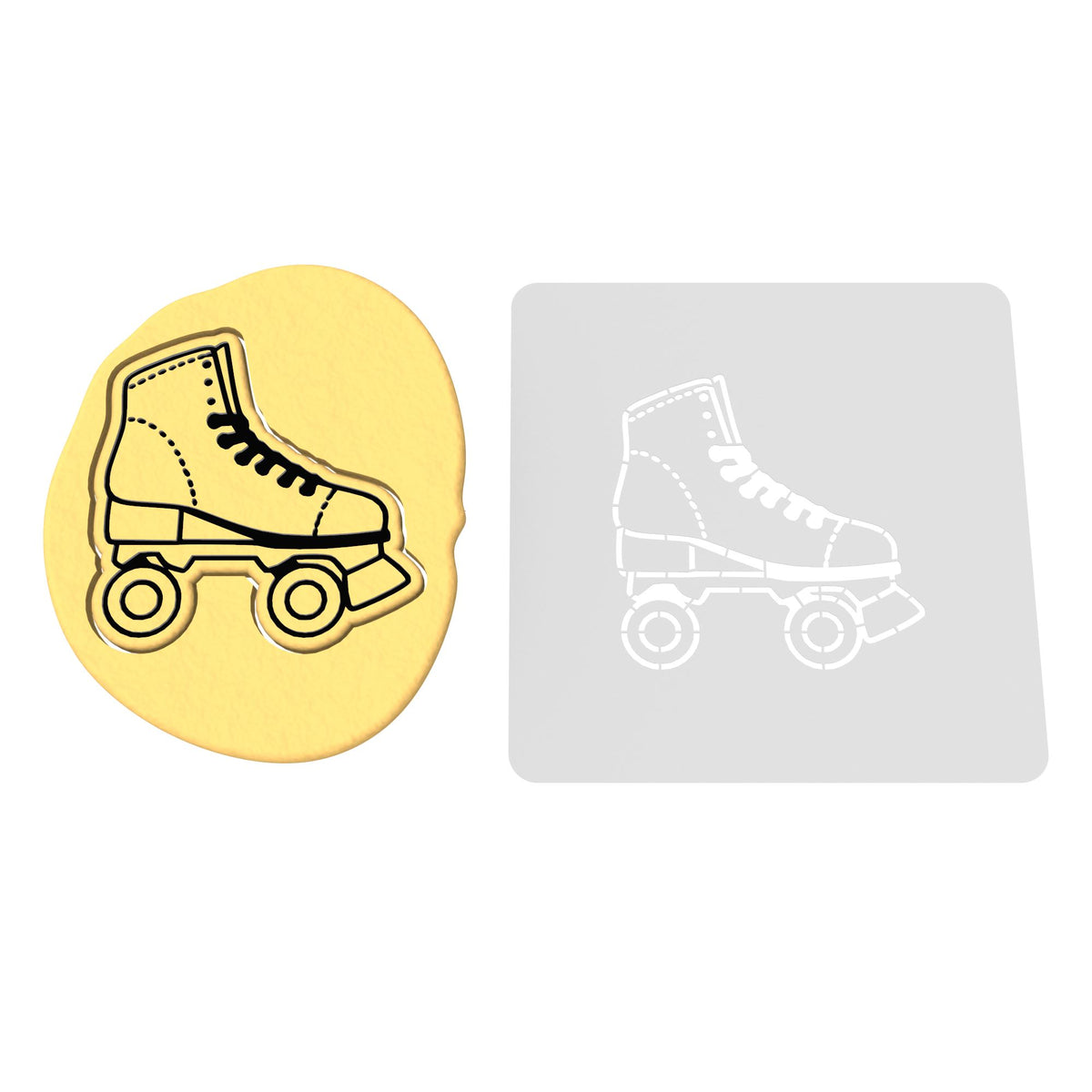 Rollerskate Cookie Cutter | Stamp | Stencil #1