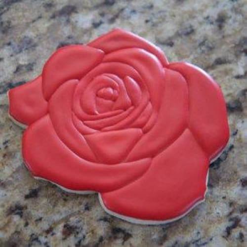 Rose Cookie Cutter Outline & Stamp Easter / Spring / Flower Cookie Cutter Lady 