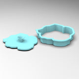 Rose Cookie Cutter Outline & Stamp - 2 Inch Small Cupcake / Outline + Stamp - Easter / Spring / Flower