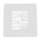 Roses are Fine but Mama Needs Wine Cookie Cutter | Stamp | Stencil Wedding / Baby / V Day Cookie Cutter Lady MINI - 2 Inches (5cm) Stencil ONLY 