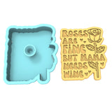 Roses are Fine but Mama Needs Wine Cookie Cutter | Stamp | Stencil Wedding / Baby / V Day Cookie Cutter Lady 