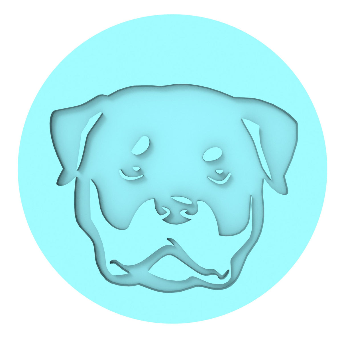 Rottweiler Cookie Cutter | Stamp | Stencil #1 Animals & Dinosaurs Cookie Cutter Lady MINI - 2 Inches (5cm) Debosser ONLY 