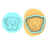 Rottweiler Cookie Cutter | Stamp | Stencil #1 Animals & Dinosaurs Cookie Cutter Lady MINI - 2 Inches (5cm) **BUNDLE** Cutter + Debosser 