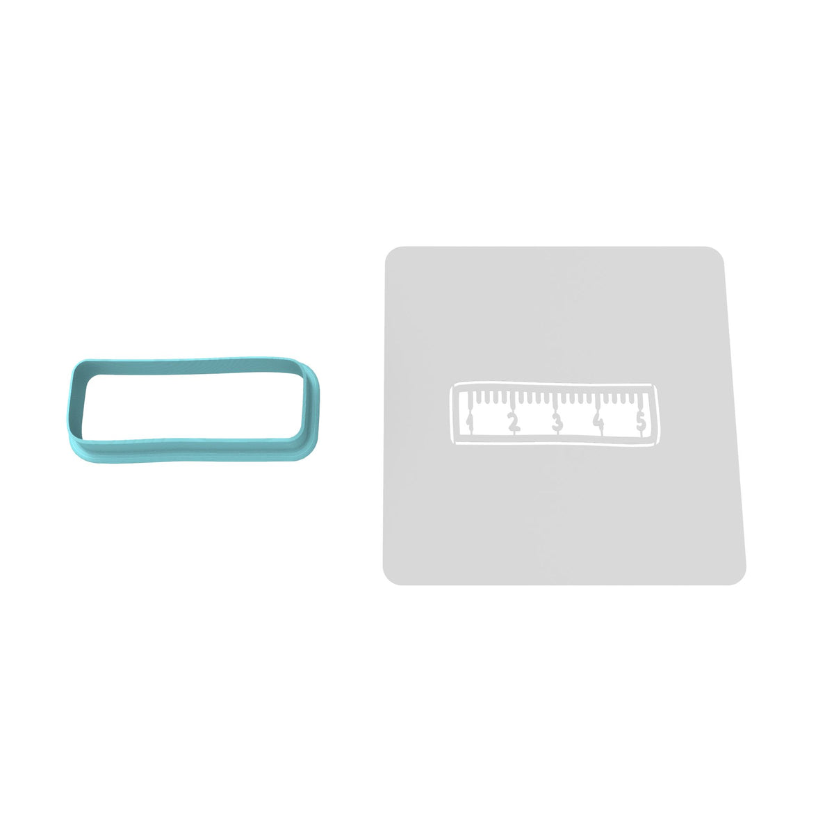 Ruler Cookie Cutter | Stamp | Stencil #1