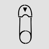Safety Pin Cookie Cutter | Stamp | Stencil #2