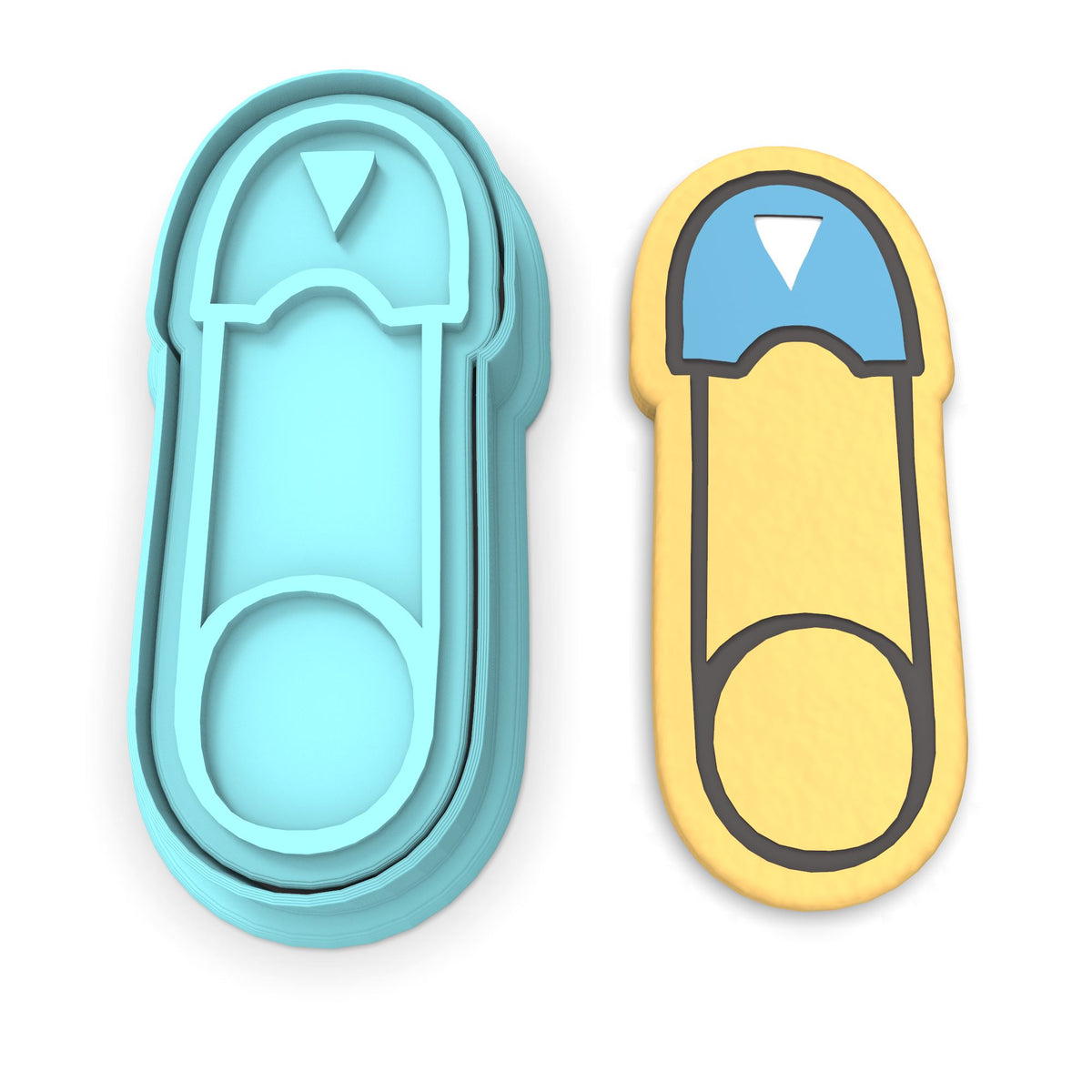 Safety Pin Cookie Cutter | Stamp | Stencil #2