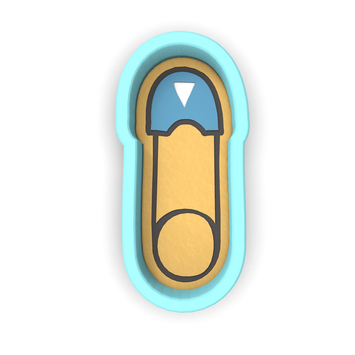 Safety Pin Cookie Cutter | Stamp | Stencil #2