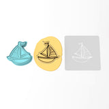 Sailboat Cookie Cutter | Stamp | Stencil #1