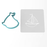 Sailboat Cookie Cutter | Stamp | Stencil #1