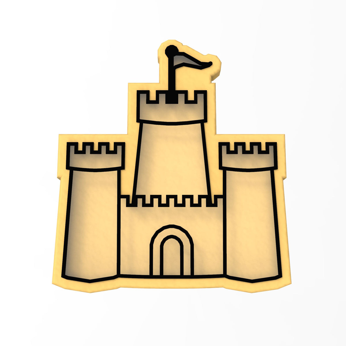 Sand Castle Cookie Cutter | Stamp | Stencil #1