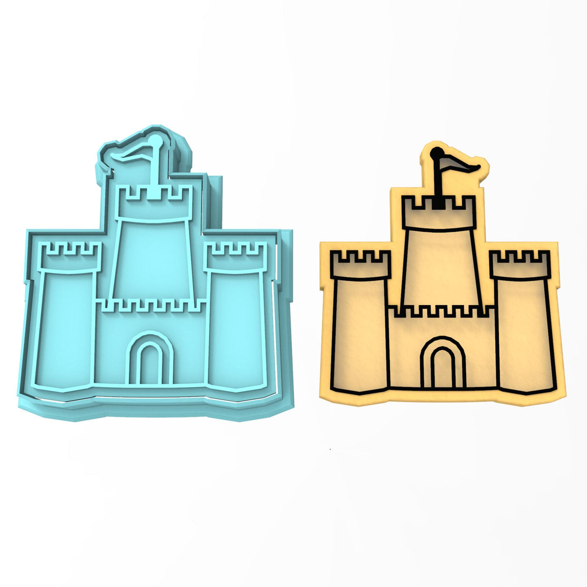 Sand Castle Cookie Cutter | Stamp | Stencil #1