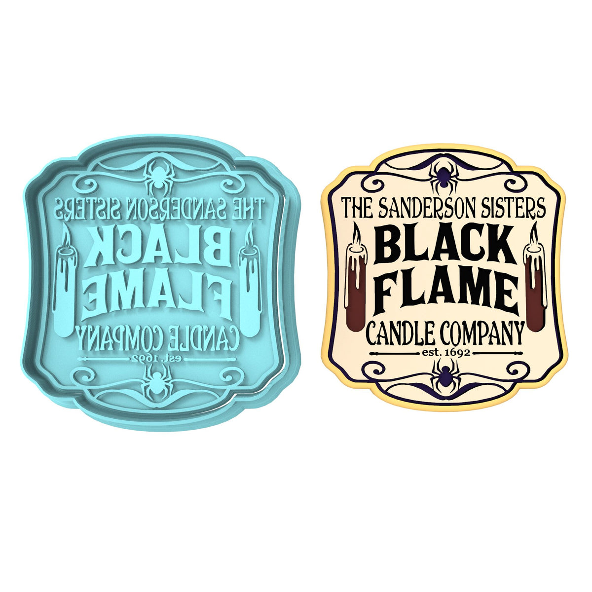 Sanderson Sister Black Flame Company Cookie Cutter | Stamp | Stencil #1