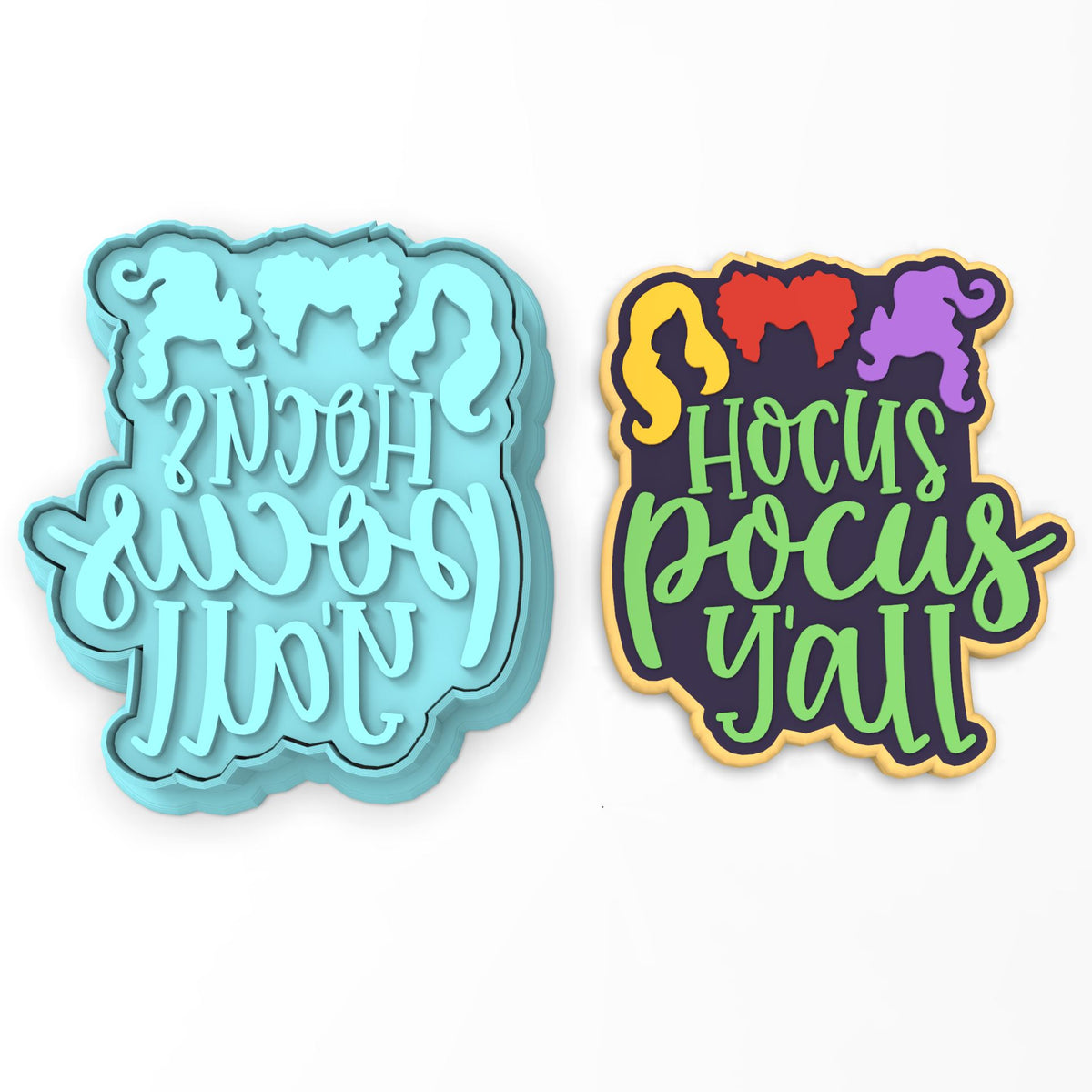 Sanderson Sisters Y'All Cookie Cutter | Stamp | Stencil #1