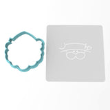 Santa Claus Face Cookie Cutter | Stamp | Stencil #1