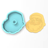 Santa Claus Face Cookie Cutter | Stamp | Stencil #2