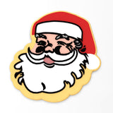 Santa Claus Face Cookie Cutter | Stamp | Stencil #2