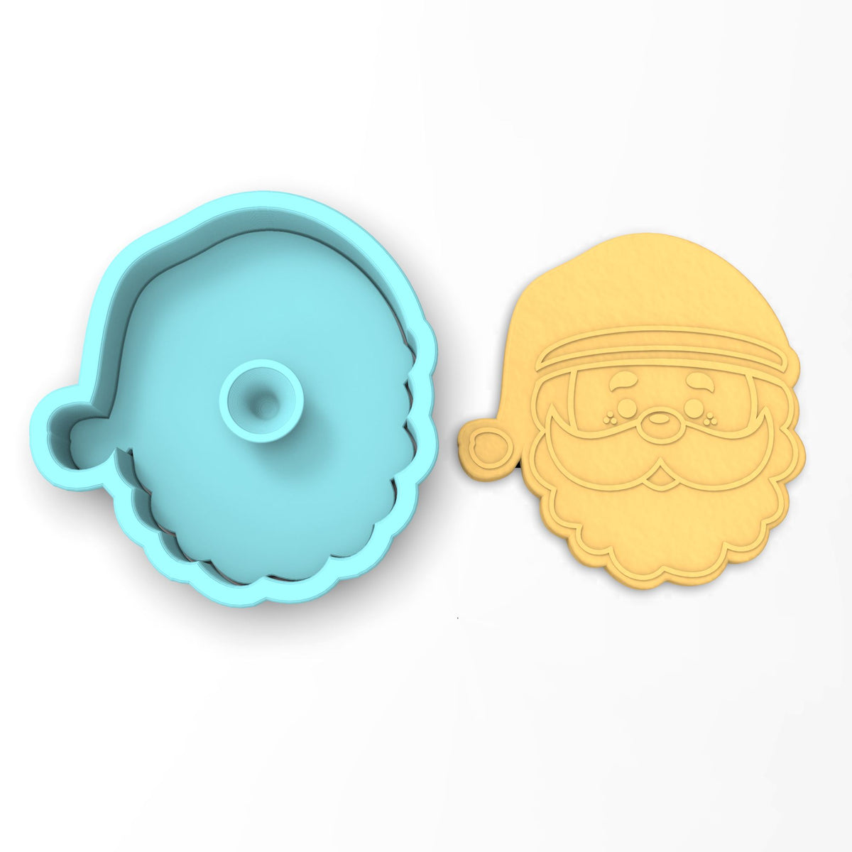 Santa Claus Face Cookie Cutter | Stamp | Stencil #3