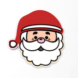 Santa Claus Face Cookie Cutter | Stamp | Stencil #3