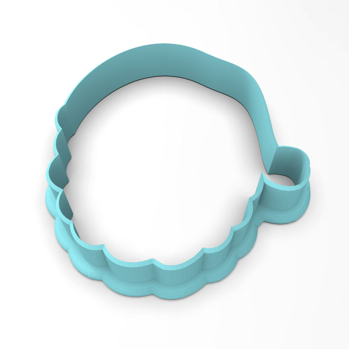 Santa Claus Face Cookie Cutter | Stamp | Stencil #3