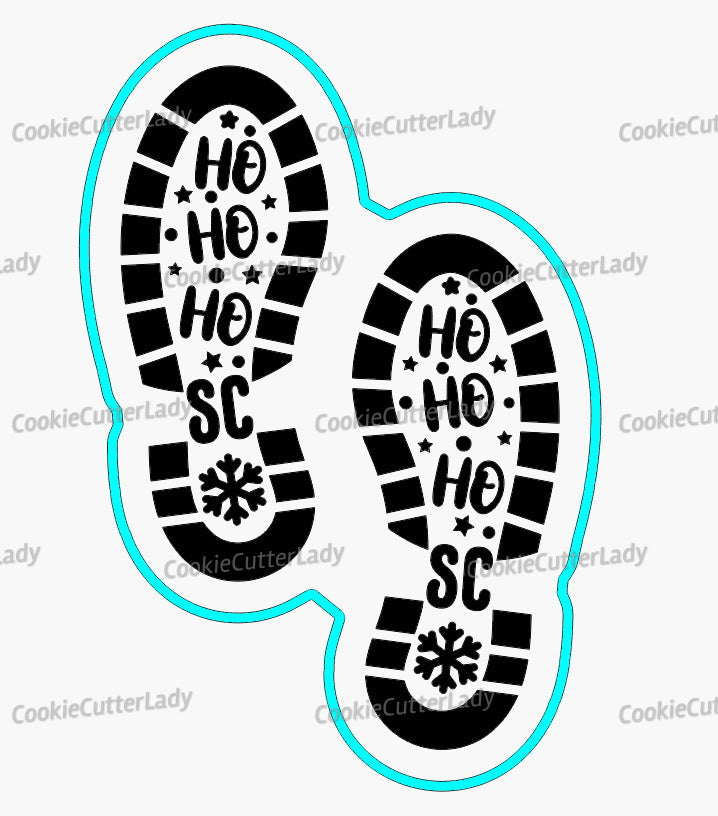 Santa Footprints Cookie Cutter | Stamp | Stencil