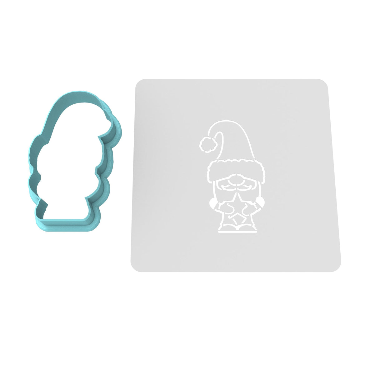 Santa Gnome Cookie Cutter | Stamp | Stencil #1