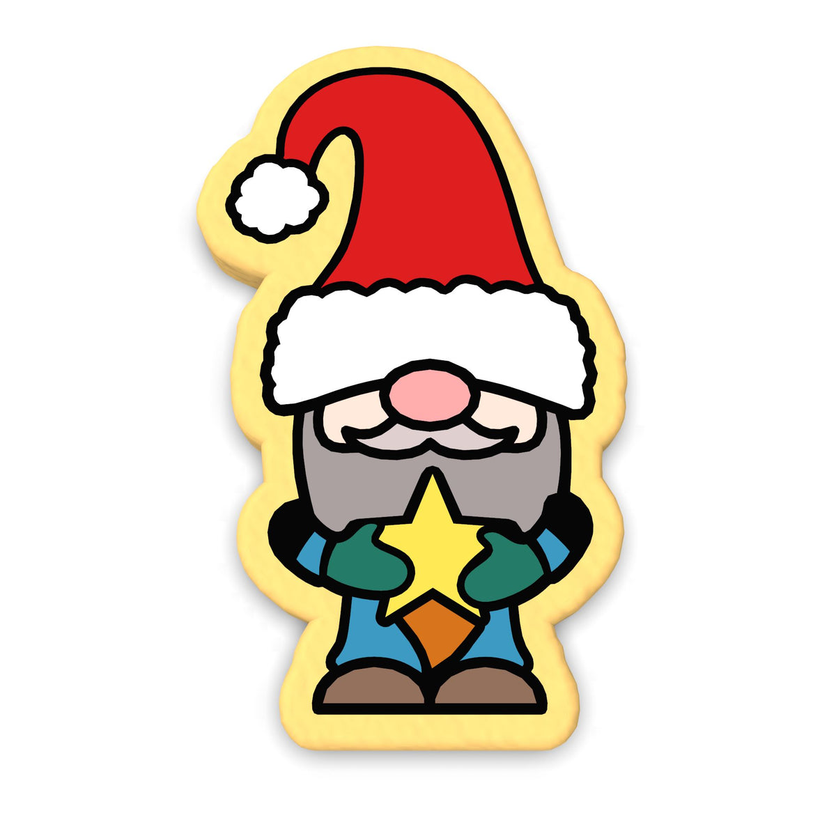 Santa Gnome Cookie Cutter | Stamp | Stencil #1