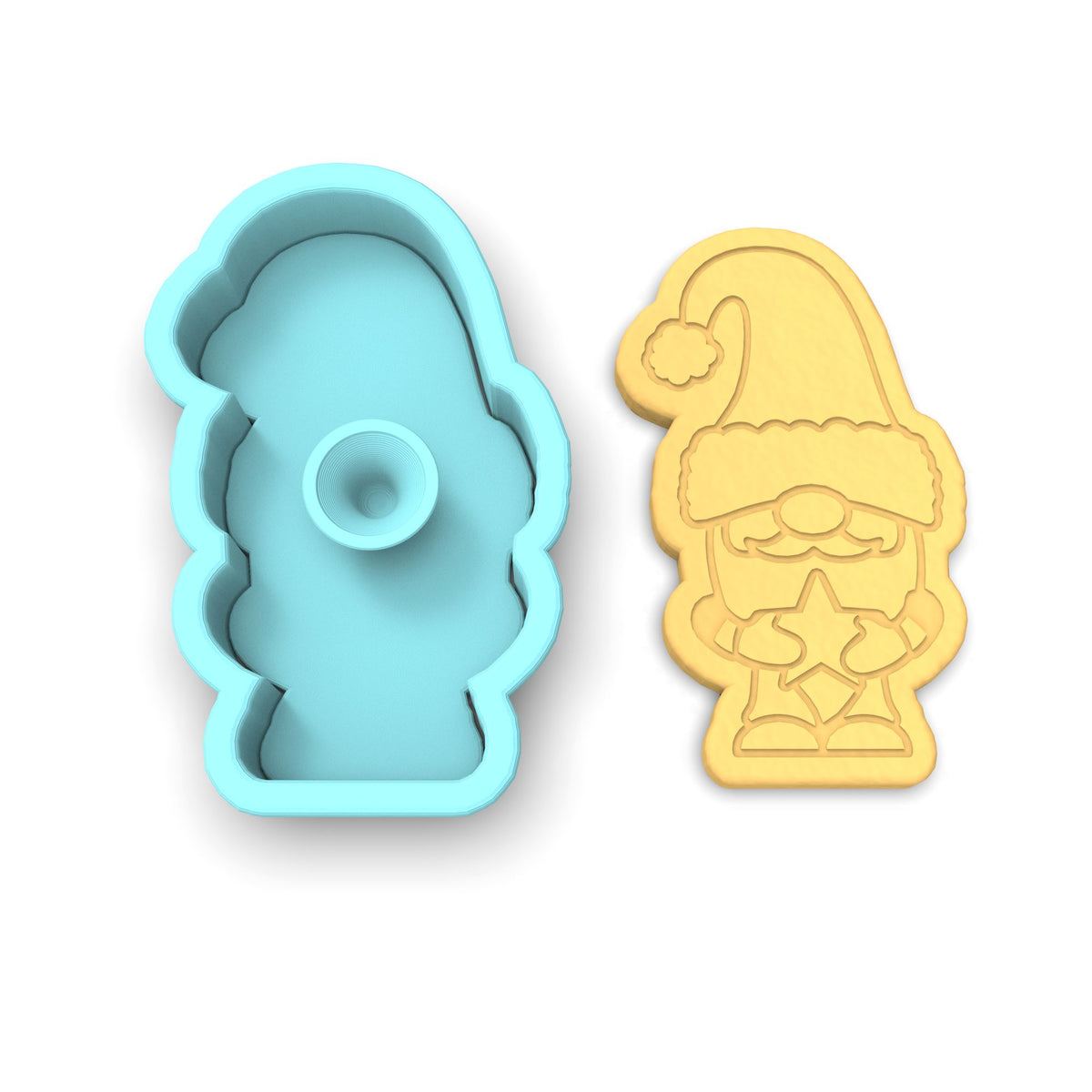 Santa Gnome Cookie Cutter | Stamp | Stencil #1