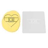 Santa Heart Cookie Cutter | Stamp | Stencil #1