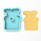 Santa Stuck in Chimney Cookie Cutter | Stamp | Stencil #1