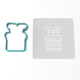 Santa Stuck in Chimney Cookie Cutter | Stamp | Stencil #1 Xmas / Winter / NYE Cookie Cutter Lady MINI - 2 Inches (5cm) **BUNDLE** Cutter + Stencil 
