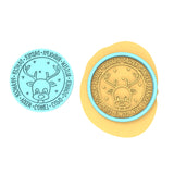 Santa's Reindeer Cookie Cutter | Stamp | Stencil #1 Xmas / Winter / NYE Cookie Cutter Lady MINI - 2 Inches (5cm) **BUNDLE** Cutter + Debosser 