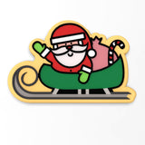 Santa's Sleigh Cookie Cutter | Stamp | Stencil #1