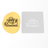 Santa's Sleigh Cookie Cutter | Stamp | Stencil #1