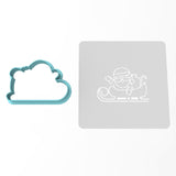 Santa's Sleigh Cookie Cutter | Stamp | Stencil #1