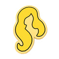 Sarah Sanderson Witch Hair Cookie Cutter | Stamp | Stencil #1