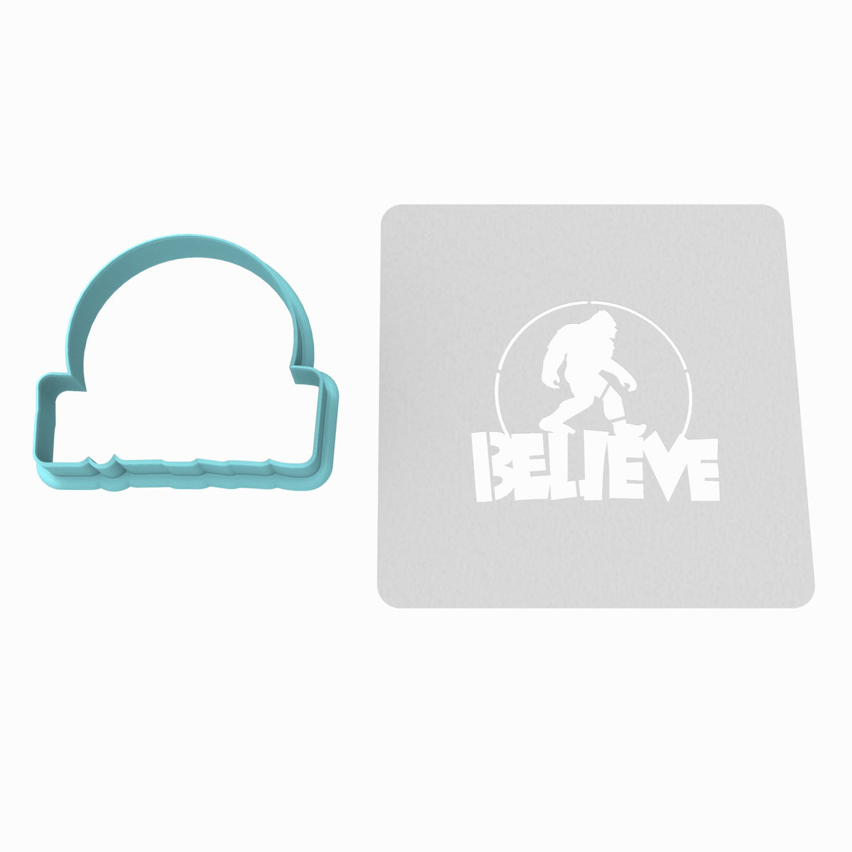Sasquatch Believe Cookie Cutter | Stamp | Stencil #1