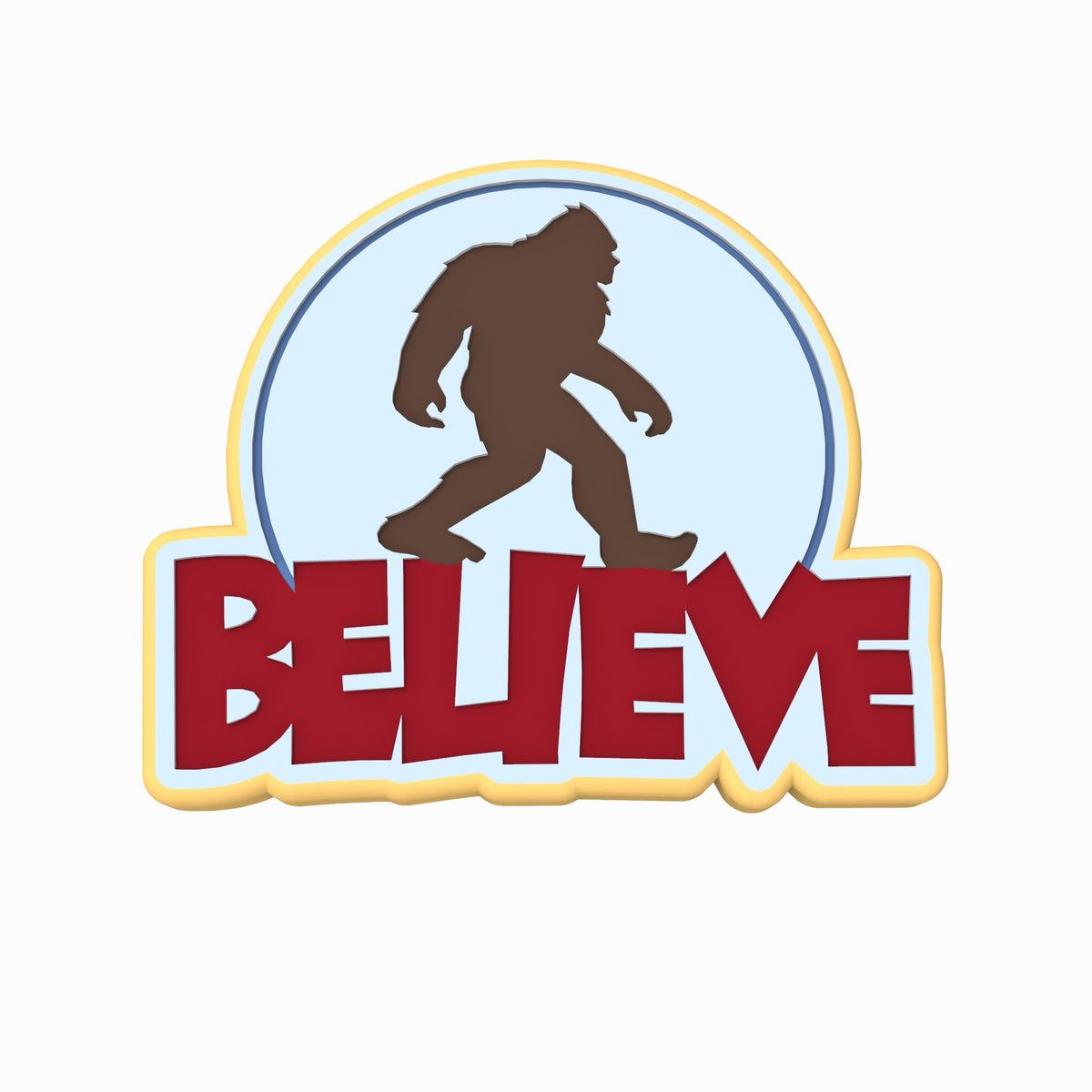 Sasquatch Believe Cookie Cutter | Stamp | Stencil #1