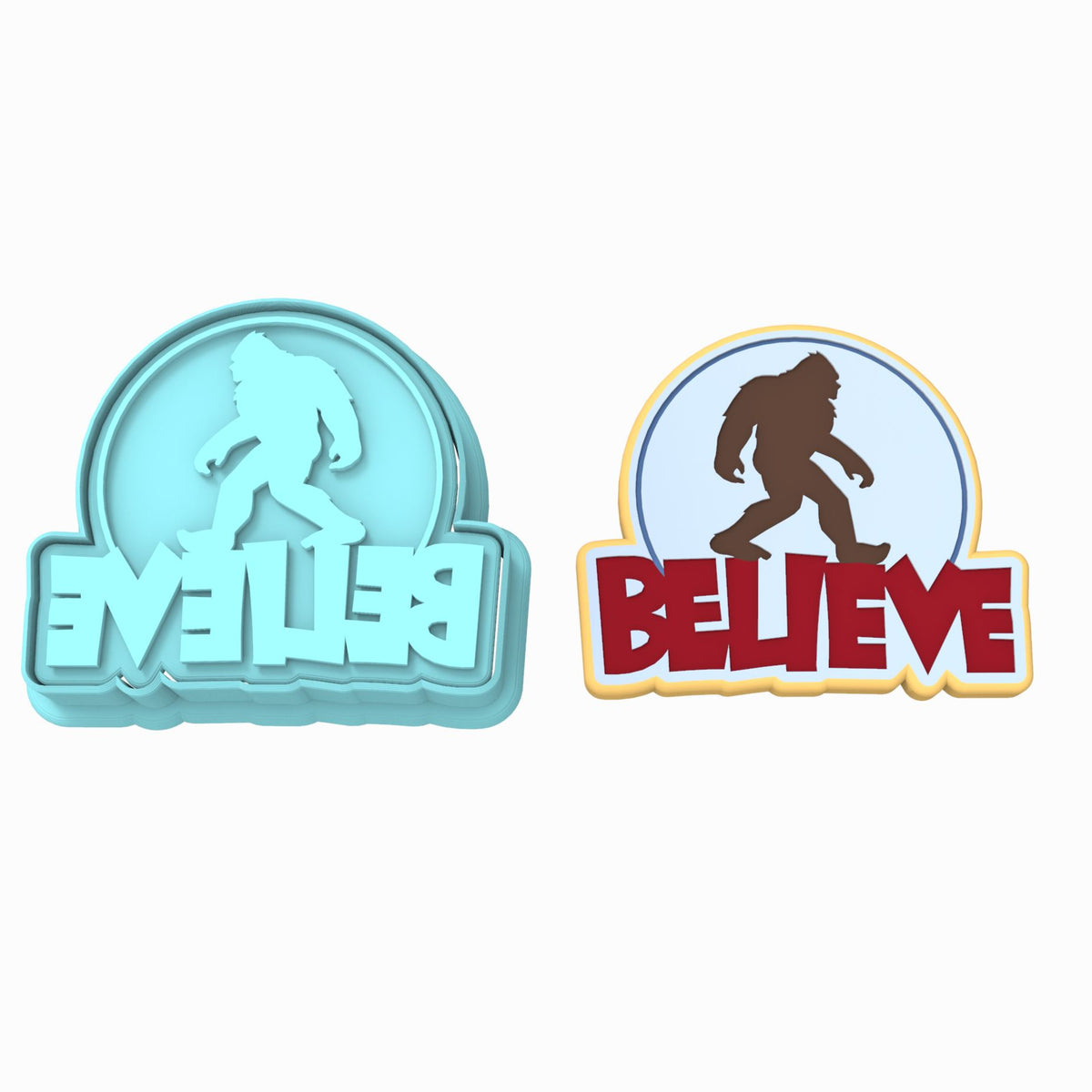 Sasquatch Believe Cookie Cutter | Stamp | Stencil #1